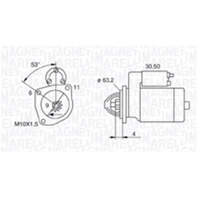 Afbeelding van Magneti Marelli Starter 063721057010