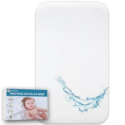 Afbeelding van Lovely Hippo Cododo matrasbeschermer, 100% waterdicht, Öko Tex absorberende en ademende matrasbeschermer voor baby&#039;s zonder behandeling waterdicht (50 x 83 cm)