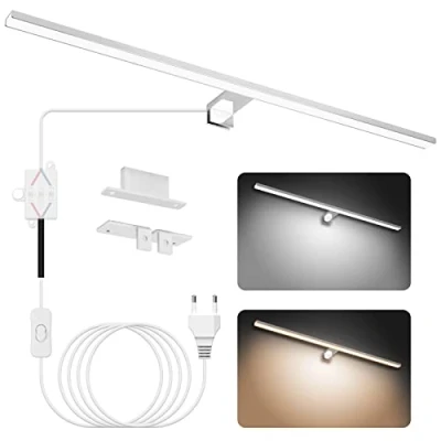 Afbeelding van NIORSUN Spiegellamp voor badkamer, led, 18 W, 80 cm, dubbele kleurtemperatuur, 4000 K, 6000 2000 lm, waterdicht, IP44, wandlamp, spot