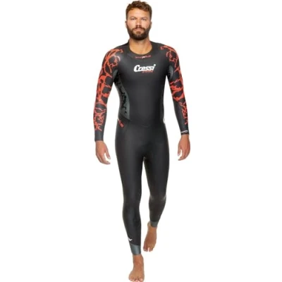 Afbeelding van CRESSI KUWAE MAN 1 DELIG ZWEMPAK ZWART/ROOD 2/3/4 MM L/4