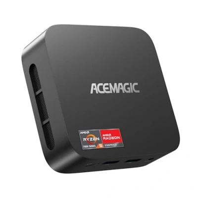 Afbeelding van ACEMAGIC K1 mini pc, AMD Ryzen 5 7430U (equivalent aan 5850U, 6C/12T, tot 4,3 GHz, 16 GB DDR4, 512 M.2 SSD, Windows 11 Pro, computer met wifi 6, BT 5.2, 4K Triple Display, Type C