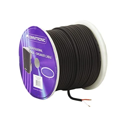 Afbeelding van Omnitronic luidsprekerkabel 2x1.5 100m zwart durable