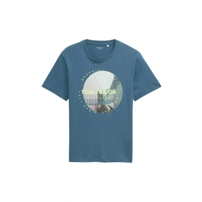 Afbeelding van TOM Tailor Tshirt print, Heren, Maat: XL, Mystical blue