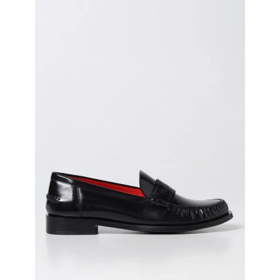 Afbeelding van Leather Loafers Slipon Casual Wo Black