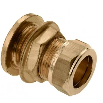 Afbeelding van Bonfix Messing Tankdoorvoernippel met tegenmoer 28mm