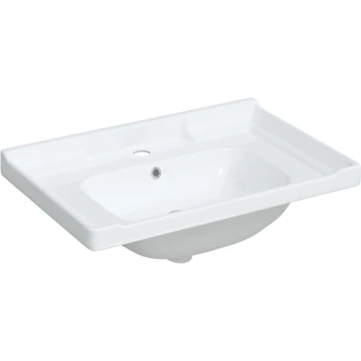 Afbeelding van vidaXL Wastafel rechthoekig 71x48x23 cm keramiek wit
