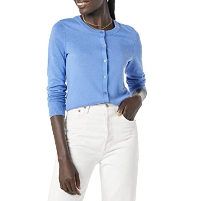 Afbeelding van Amazon Essentials Women&#039;s Lichtgewicht vest met ronde hals (verkrijgbaar in grote maten), Blauw, XL