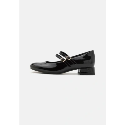 Afbeelding van Marco Tozzi Ballerina&#039;s met enkelbandjes, Dames, Maat: 39, Black Hoogwaardig imitatieleer