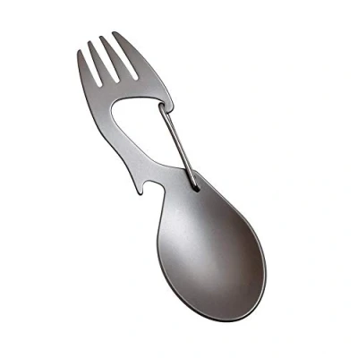 Afbeelding van Spork Outdoor lepel vork mes fles blikopener camping roestvrij staal bestek reizen functioneel eten multitool gebruiksvoorwerpen