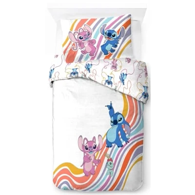 Afbeelding van Jay Franco Disney Lilo &amp; Stitch 100% katoenen eenpersoons dekbedovertrek set inclusief kussensloop van 50 x 70 cm