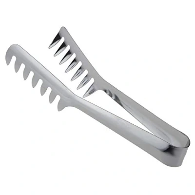 Afbeelding van HornTide Roestvrij Staal Pasta Tang Pack van 2 Stuk Tandenuiteinden Ontwerp voor Spaghetti Noedel Gebak Keuken Serveren Tong Set 8 inch 20cm