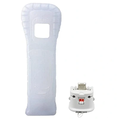Afbeelding van OSTENT Motionplus Motion Plus + Siliconen Hoesje Compatibel voor Nintendo Wii Afstandsbediening Game Kleur Wit