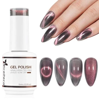 Afbeelding van Nicedeco Hema Free Cat Eye Gel Nagellak Semi Permanent Nail Polish 15ML Cruelty UV (306)