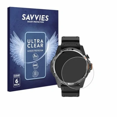 Afbeelding van Savvies (6 Stuks) Schermbeschermer voor Mobvoi Ticwatch Atlas Screen Protector Ultra Transparant