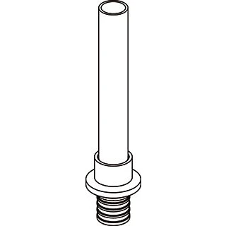Afbeelding van Rehau rautitan lx fitting koper overgangskoppeling 16mm x 12mm buis vernikkeld 100mm schuif 11681141001