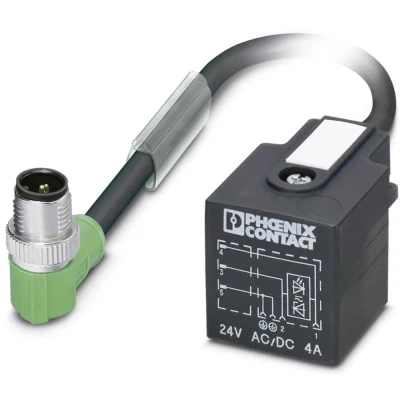 Afbeelding van Phoenix Contact 1439353 Sensor/actuator connector, geassembleerd M12 Aantal polen: 3 Stekker, haaks 1.50 m 1 stuk(s)