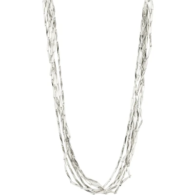 Afbeelding van Pilgrim Connect Recycled Necklace Unisex Ketting, Maat: One Size, Silver plated