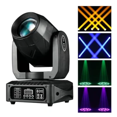 Afbeelding van ZKYMZL 18 prisms Moving Head Lights 120W LED Stage 10 Gobo&#039;s DJ Disco 8 Kleuren 12 Channels Strobe DMX512 Control voor KTV Club Party Wedding