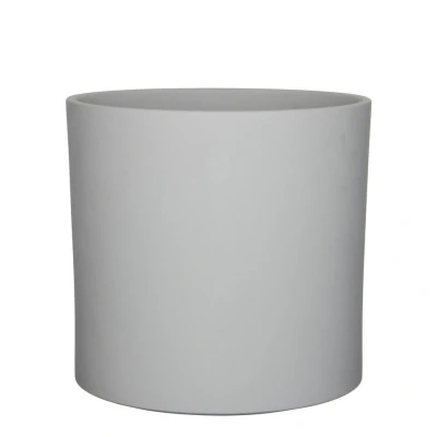 Afbeelding van Mica Decorations era ronde bloempot lichtgrijs mat maat in cm: 31x32,5
