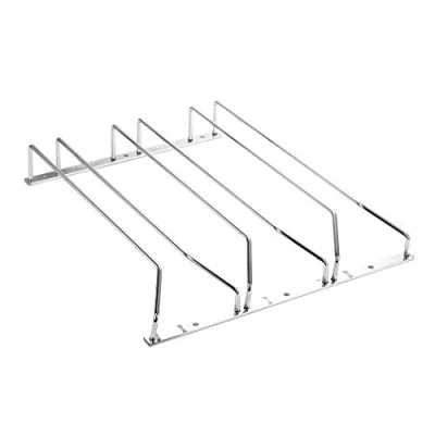 Afbeelding van Dianoo Wijnglas Rack Onder Kabinet Opknoping Draad Stemware Houder met Schroeven Chrome Finish 35cm 3 Rijen