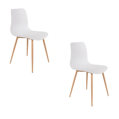 Afbeelding van Feliz Lifestyle Leon Eetkamerstoelen Wit Set van 2