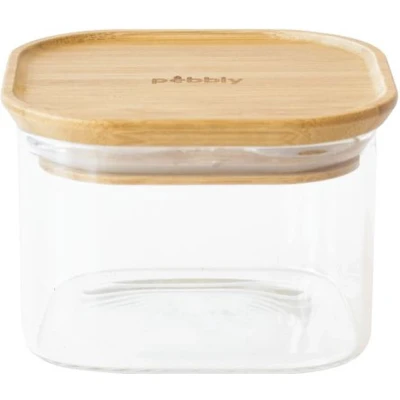 Afbeelding van Vershoudbakje Pebbly Vierkant Hout 500 ml
