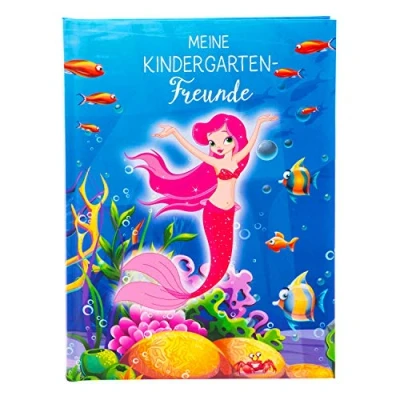Afbeelding van goldbuch 43270 Kita vriendenboek zeemeermin, DIN A5, vriendschapsboek om in te vullen, herinneringsboek aan vrienden, notitieboek met 88 geïllustreerde pagina&#039;s, omslag kunstdruk, ca. 15 x 21 1,5 cm