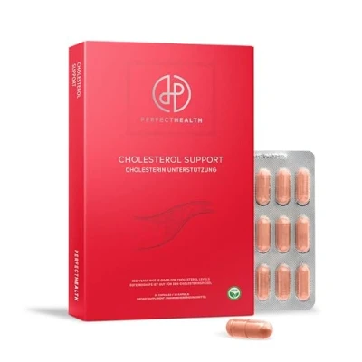 Afbeelding van Perfect Health Rode Gist Rijst Capsules Co Enzym Q10 30 Stuks Vitamine B1 Cholesterol Vegan