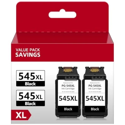 Afbeelding van Economink 545 XL zwart compatibel met Canon printercartridges 545, PG TS3150 TS3350 TS3450 TR4451 TR4550 TR450 TR4500 TR4551 MX495 MG2500 MG2555 MG3050 printer (2 zwart)