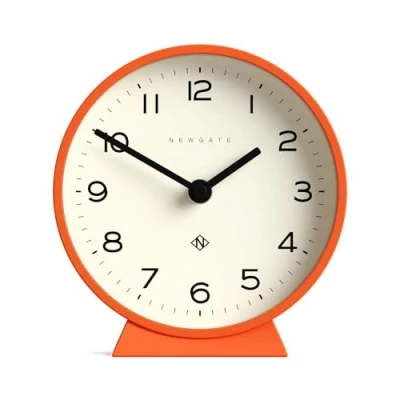 Afbeelding van NEWGATE® M Mantel Silent Sweep Clock &#039;No Tick&#039; een schoorsteenmantel klok kleine schoorsteenklok minimalistische wijzerplaat (pompoen oranje)
