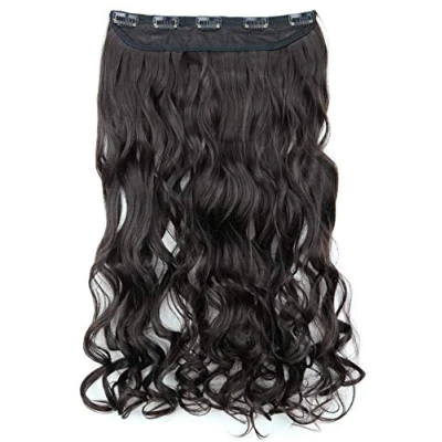 Afbeelding van CAISHA 40cm Clip In Extensies Haarextensies Haarstukje Golvend Chocoladebruin C52 1