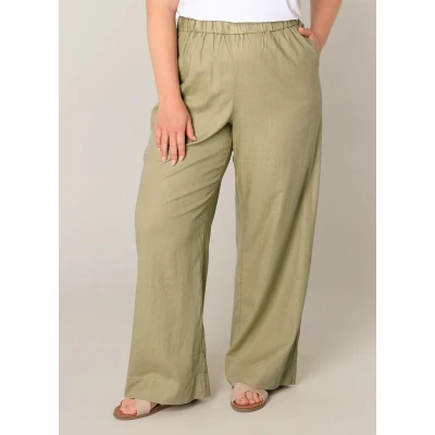 Afbeelding van BASE LEVEL CURVY Yula Pants Soft Army maat 3(52)