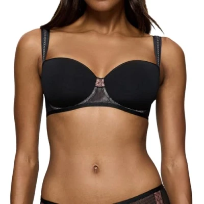 Afbeelding van Triumph Palina Cosmic Heartbeat WHP Balconette beha voor dames, gladde cups, versierde bandjes, elegante look, zwart, 70G