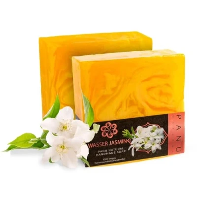 Afbeelding van Panu Soaps Water Jasmine Veganistische douchezeep voor alle huidtypes Natuurlijke zeep als vaste douchegel en shampoo Premium Soap Bar douchestang
