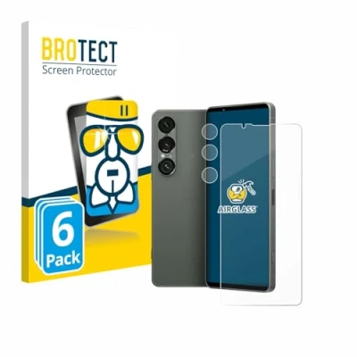 Afbeelding van BROTECT Screenprotector voor Sony Xperia 1 VII (Voor+Camera) Folie Beschermfolie Beschermglas transparant (6 Stuks)