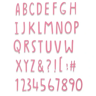 Afbeelding van Sizzix Thinlits Snijmal Hand Drawn Alphabet