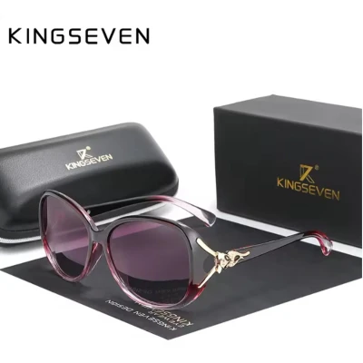 Afbeelding van KINGSEVEN Zonnebril 7842 Paars Dames Gepolariseerd UV400 Vlinder