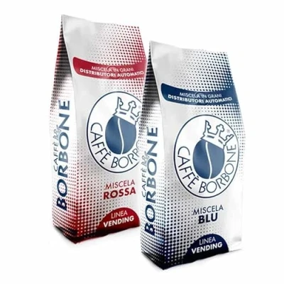 Afbeelding van Caffè Borbone Koffiebonen Vending ROOD en BLAUW Mix 500 gr x 2