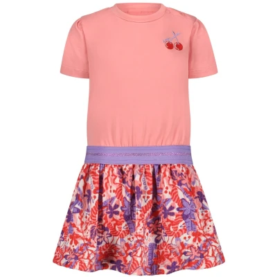 Afbeelding van Kinder B.Nosy Mini&#039;s Jurk Dorsi Rood Cherry Geranium pink Maat 92