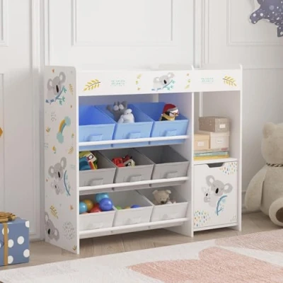 Afbeelding van Kinderkast Søndreland open kast 80x90x29,5 cm koala motief [en.casa]