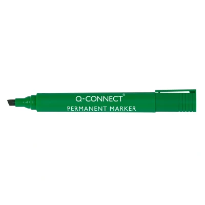 Afbeelding van Q CONNECT permanent marker, 2 5 mm, schuine punt, groen marker