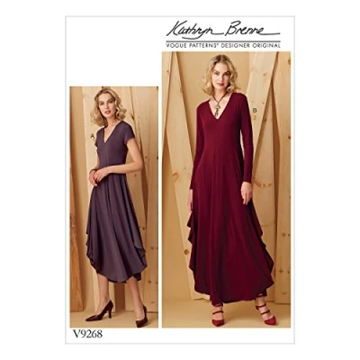 Afbeelding van Vogue Patterns 9268 OS, Misses Jurk, Maten XSM XXL, Weefsel, Veelkleurig, 15 x 0,5 22 cm