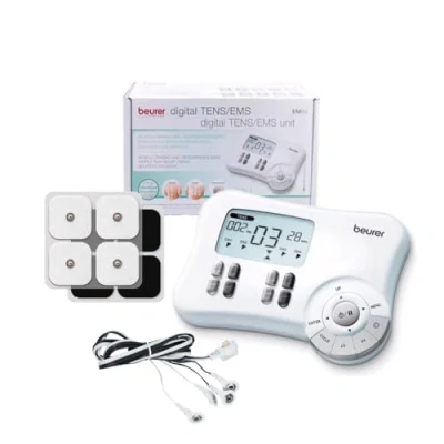 Afbeelding van Beurer EM 80 TENS/EMS/massage apparaat 3 in 1 Pijntherapie (TENS) Spierstimulatie (EMS) 8 Elektroden 4 Kanalen 20 Programma&#039;s 30 Toepassingen Intensiteit instelbaar Aftel timer Incl. batterijen/opbergbox 5 Jaar garantie