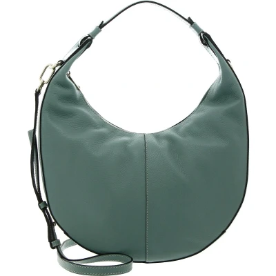 Afbeelding van FURLA Leren Schoudertas Miastella Hobo Mineral Green Mintgroen