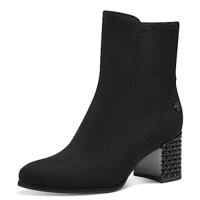 Afbeelding van Marco Tozzi BY Guido Maria Kretschmer Korte laarzen, Dames, Maat: 37, Black Textiel