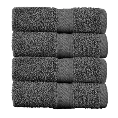 Afbeelding van Sweet Needle Set van 4 grote badlakens voor de badkamer houtskool, (70 x 140 cm) 500 g/m² 100% luxe katoen, ultrazacht, hotelkwaliteit, zeer absorberend badkamer,strand en dagelijks gebruik