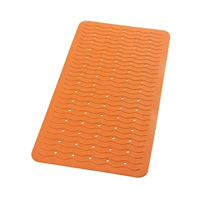 Afbeelding van RIDDER Badmat, badmat ca. 38 x 80 cm, Playa, oranje allergievriendelijk Made in Germany duurzaam recyclebaar wasbaar PVC vrij