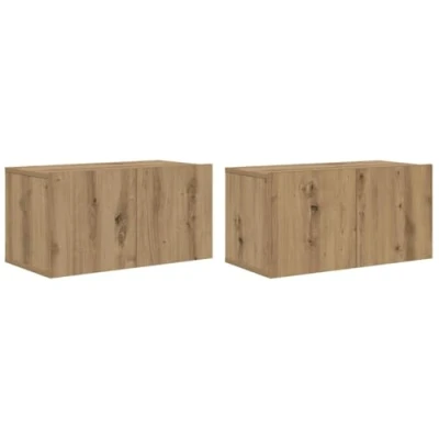 Afbeelding van vidaXL TV Kast Set Artisan Eiken MDF Medium Rechthoekig