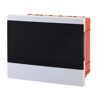 Afbeelding van Lion Electric Inbouwzekeringkast, 1 rij, 12 modules, kleine verdeler, wit, opbouwverdeler IP40, halogeenvrij, stroomkast, installatie voor vochtige ruimtes, kelder, garage en alle binnenruimtes