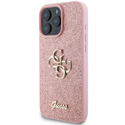 Afbeelding van Guess GUHCP16LHG4SGP iPhone 16 Pro 6,3&quot; roze/roze hardcase Fixed Glitter Big 4G